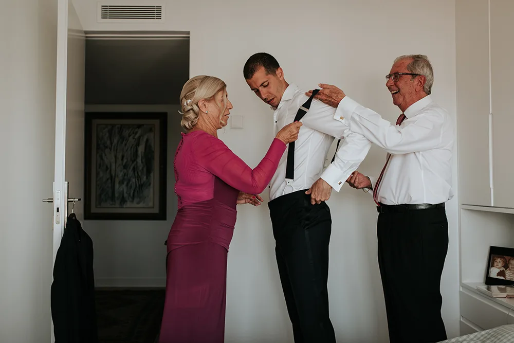 Un momento de los preparativos — Armando & Cristina