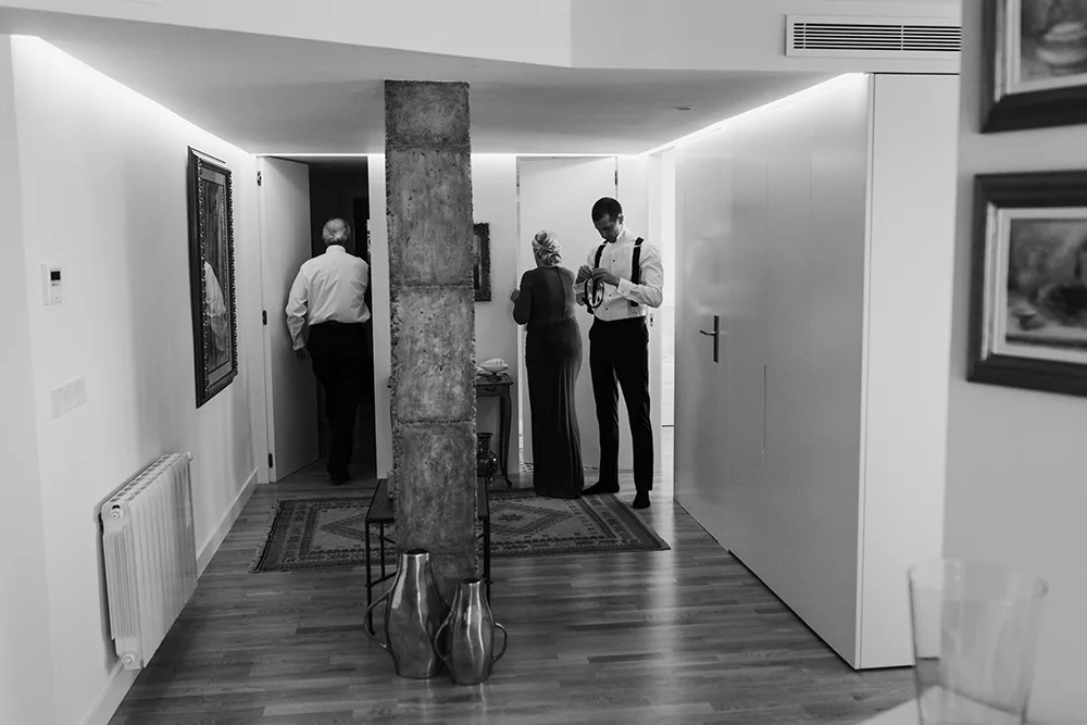 Un momento de los preparativos — Armando & Cristina