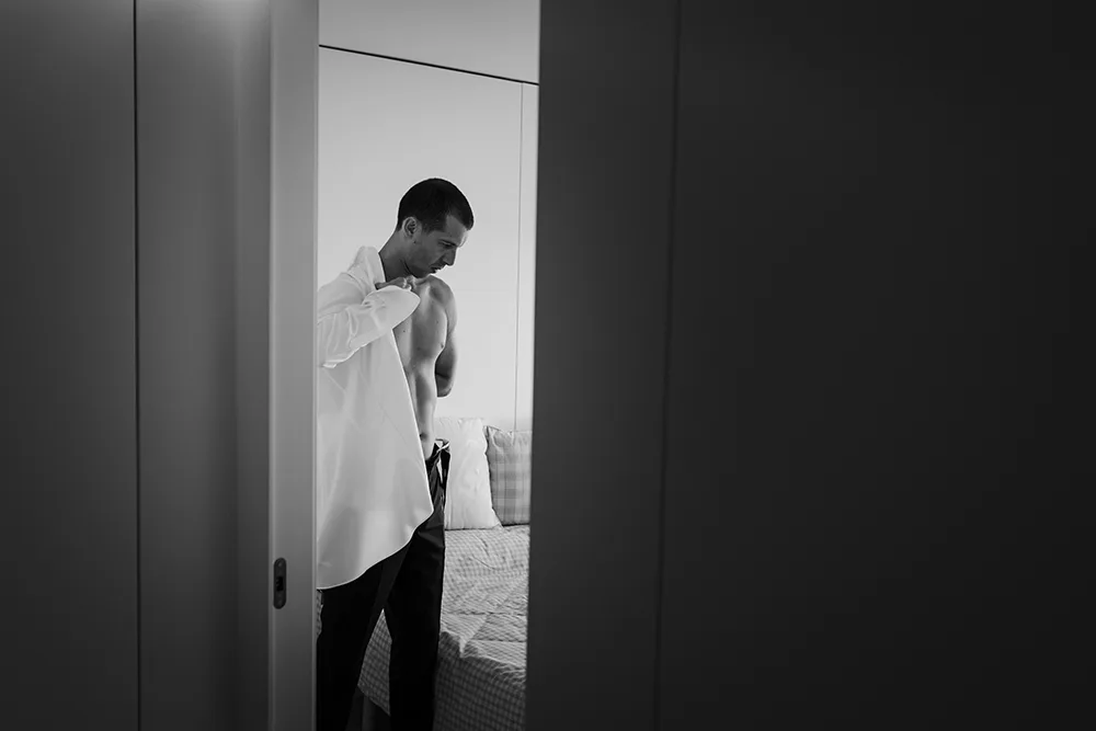 Un momento de los preparativos — Armando & Cristina