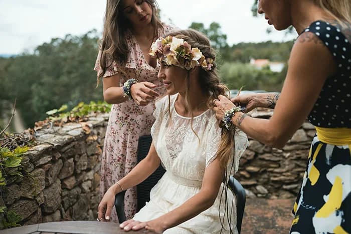 Un momento de los preparativos — Eva & Agustín