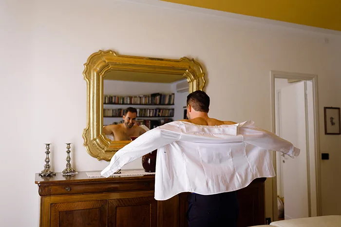 Un momento de los preparativos — Giacomo & Analisa