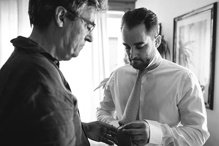 Un momento de los preparativos — Giacomo & Analisa