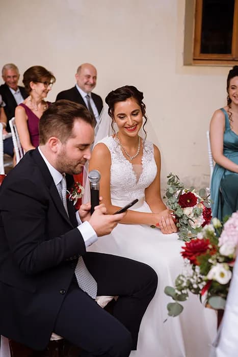 Un instante de la ceremonia — Giacomo & Analisa