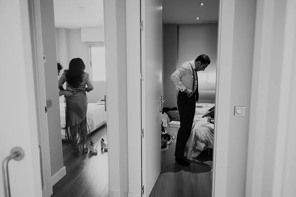 Un momento de los preparativos — Mónica & Lucas