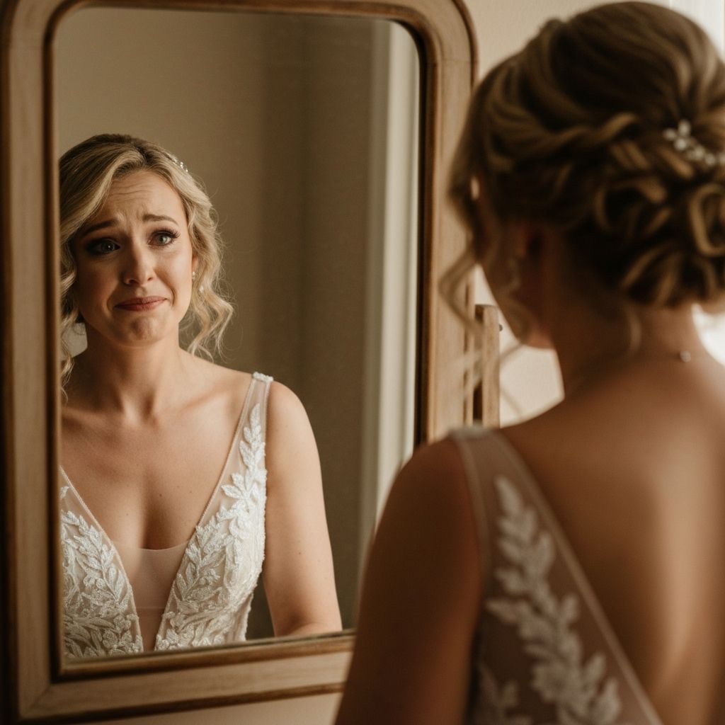 Fotografía documental de bodas - novia preparándose antes de la ceremonia